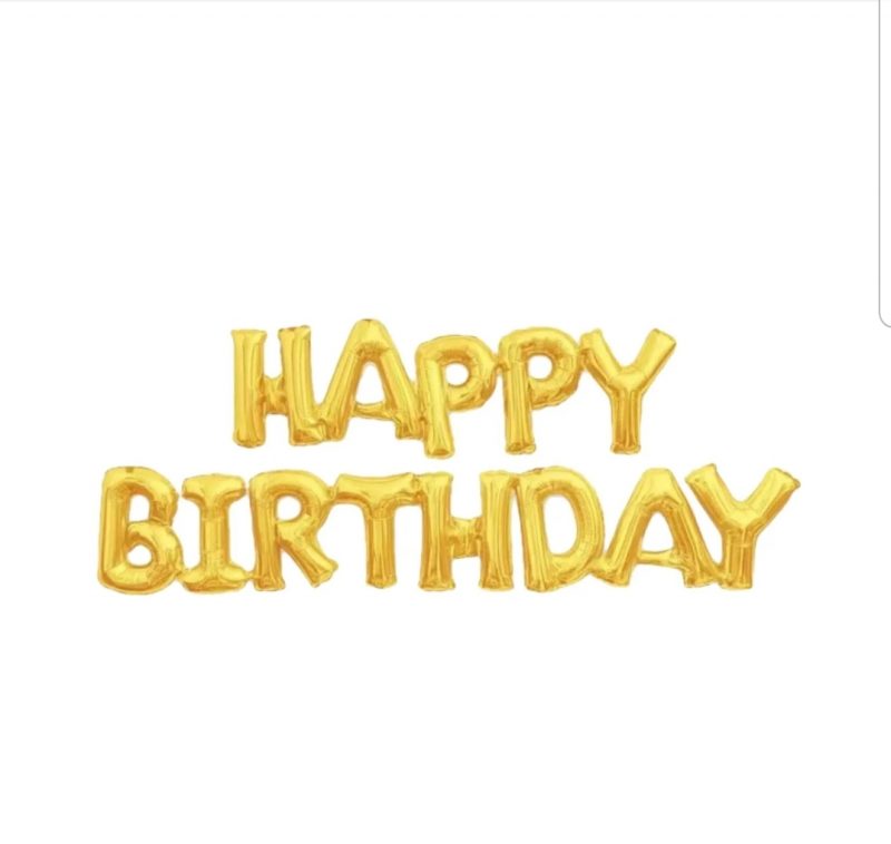 Air-Filled HAPPY BIRTHDAY Backdrop Balloon Banner Gold – Eso Shipping