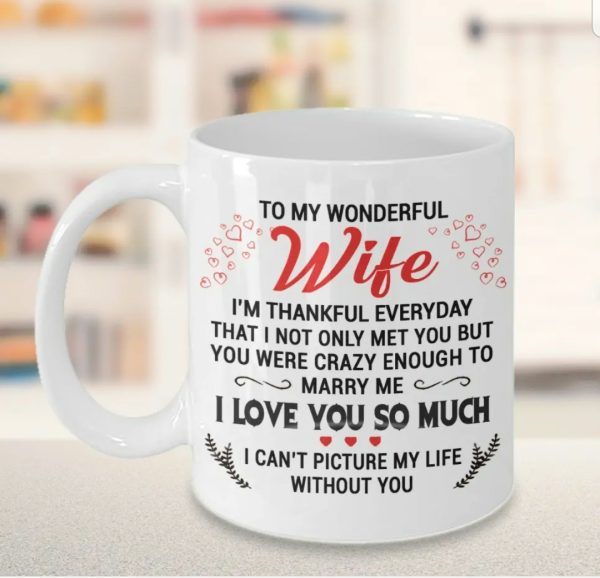 ⚠️⚠️⚠️you cant customize this mug ,it comes automatically customized for valentine words     A ❤❤❤ Tea mug with love letter printed on the mug 🎴🎴for women living in the usa .click buy now ,input details and its at your loved ones door step.