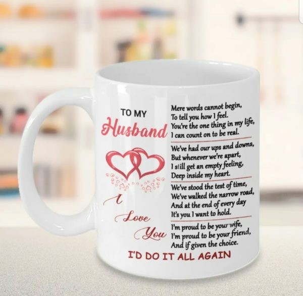 ⚠️⚠️⚠️you cant customize this mug ,it comes automatically customized for valentine words .scroll down to see customized mug . Automatic valentine customized ❤❤❤ Tea mug with love letter printed on the mug 🎴🎴for men living in the usa .click buy now ,input details and its at your loved ones door step.