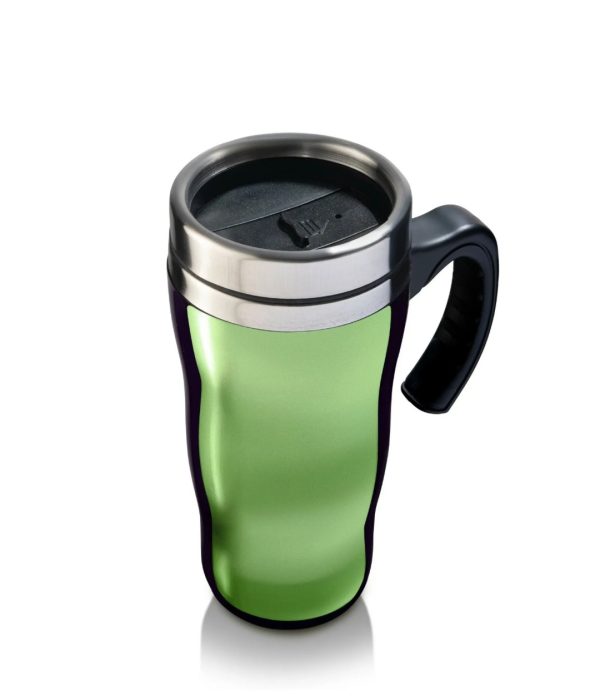 Tea 🍵 flask to preserve hot tea for work and travels. ,,Insulated Coffee Mug Stainless Steel Tumbler Vacuum Travel Cup Handle Drink-16oz