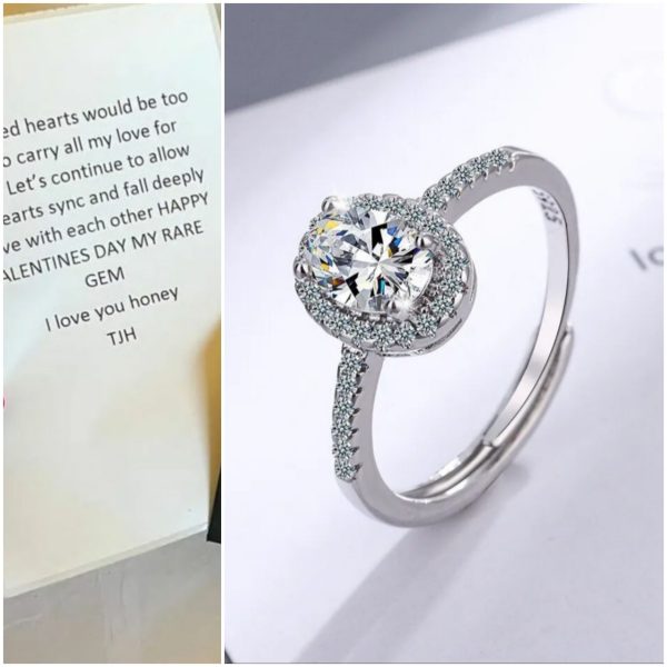 ⚠️⚠️⚠️⚠️⚠️⚠️⚠️⚠️⚠️⚠️⚠️⚠️⚠️⚠️⚠️⚠️⚠️❤❤❤Adjustable ring size 6 to size 10..Luxury ring plus Free letter options [add your Notes in the note box Before clicking complete order ]