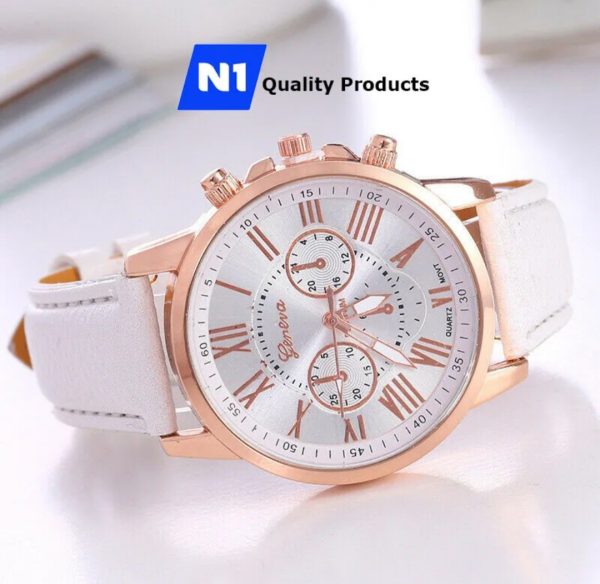 ⚠️⚠️⚠️⚠️⚠️❤❤❤Female classic Budget watch colour White