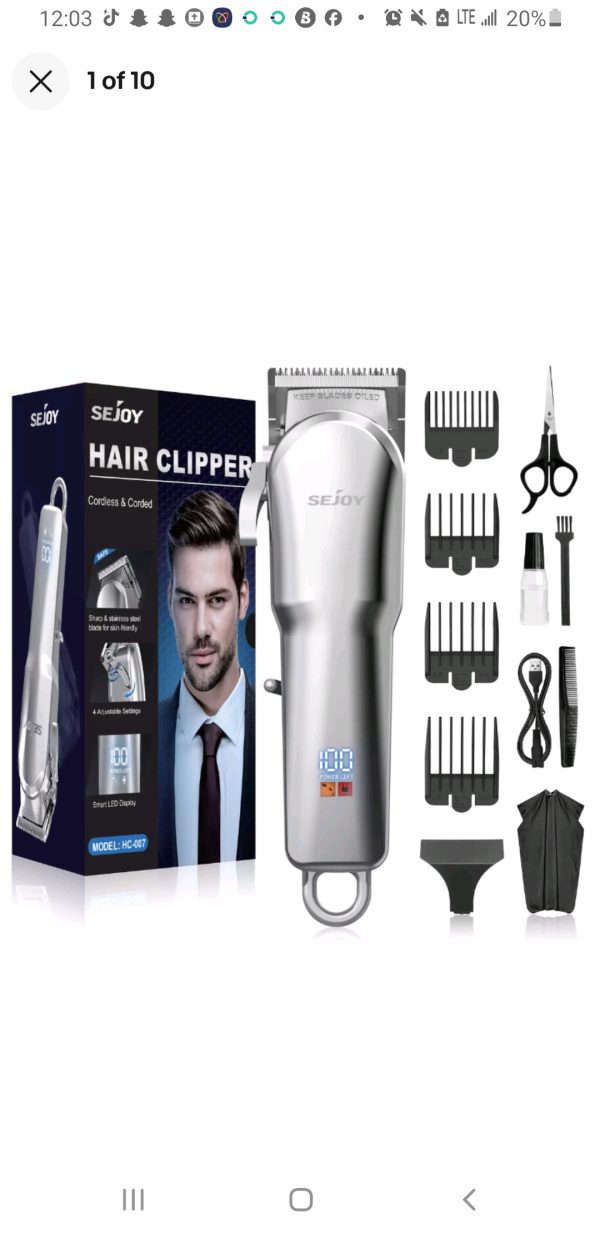 ❤❤Rechargeable clipper for men. Suitable for Hair Trimmers. Saves Barbers cost.