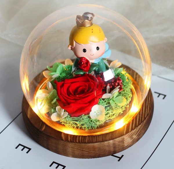 ⚠️⚠️⚠️⚠️⚠️⚠️⚠️⚠️Preserved Eternal Rose Flowers in LED Glass Dome Night Light Mother's Day wife girlfriend lover Gift