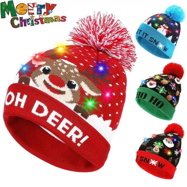 ⚠️⚠️⚠️⚠️⚠️⚠️Christmas cap with led light #Gift 1..Please order from now til December 15 .Delivery takes 7days maximum. If gift arrives early instruct receiver not to open until the day you desire. #Romantic suspense.