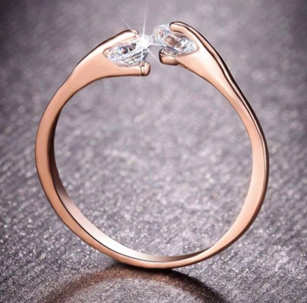 ⚠️ 0.3 Gold plated ring to loved ones door step .adjustable size works for size 6 size 7 size 8 size9