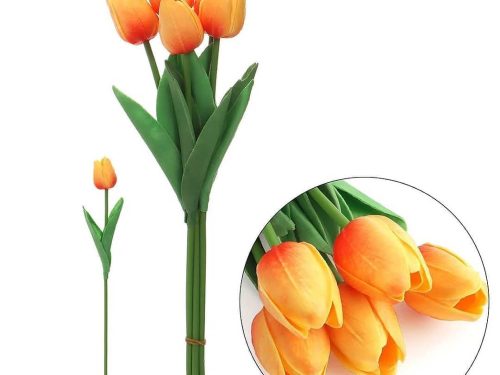 ⚠️ 0.0000000009 orange tulips 5 beautiful pcs not 10pcs for 10pcs scroll down to order from other tulips available. Tracking might take 48hours usa time to be updated. Delivery is 100% assured. For 24hours tracking scroll down to order from other available gifts.