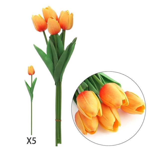 ⚠️ 0.0000000009 orange tulips 5 beautiful pcs not 10pcs for 10pcs scroll down to order from other tulips available. Tracking might take 48hours usa time to be updated. Delivery is 100% assured. For 24hours tracking scroll down to order from other available gifts.