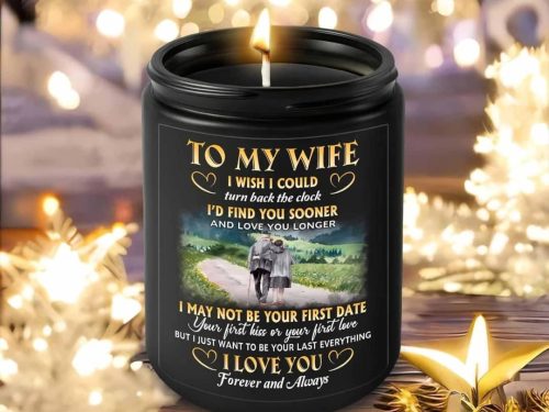 ⚠️ 0.000000006 To my wife candle  from a floral store in usa. Perfect gift for loved ones abroad. With love content as similarly seen on product picture .